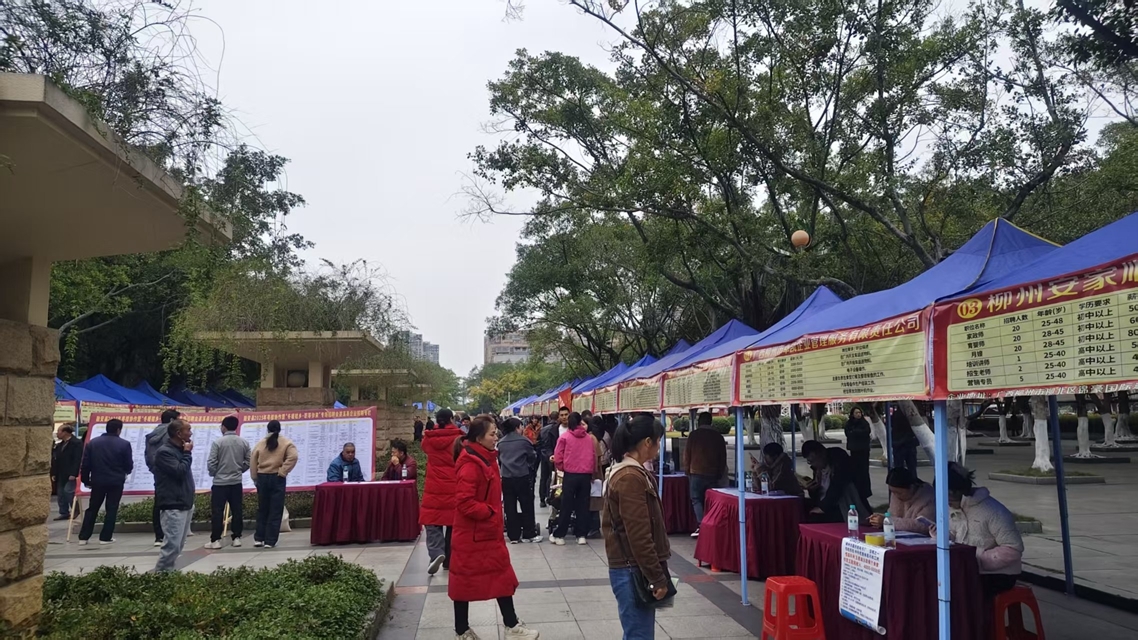 图2:12月4日,融安县“冬暖桔乡·职等你来”粤桂协作专项招聘会现场(陈绘 摄).jpg